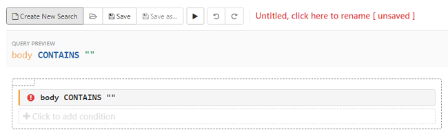 Creating a new search