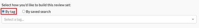 Create a review set using tags