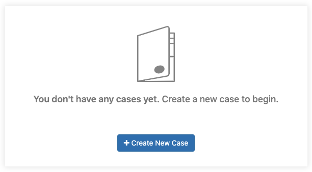 Create a case using the welcome prompt