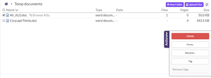 Select file to be renamed