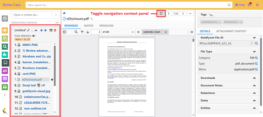 Default viewer layout