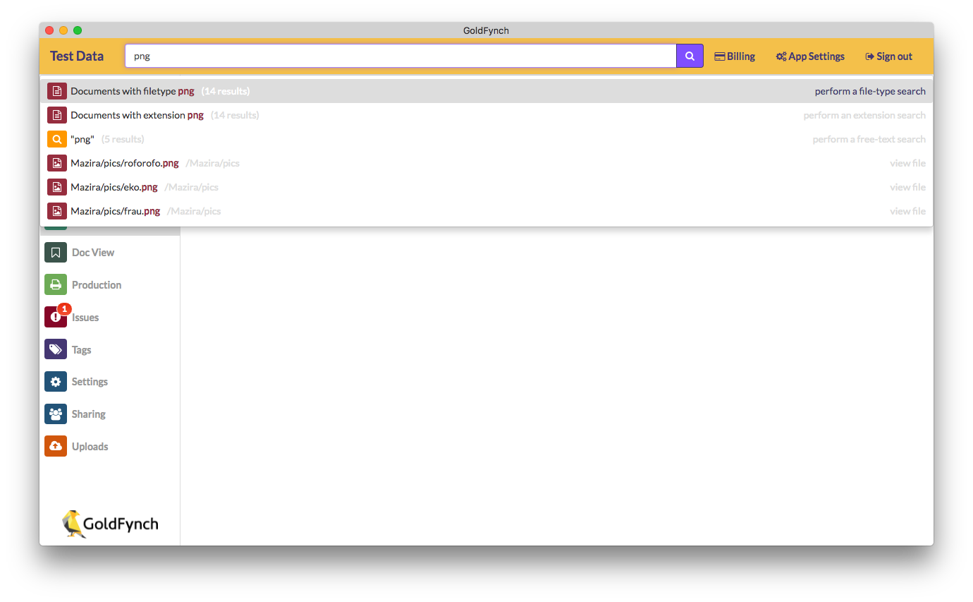 Search by Extension Suggestion