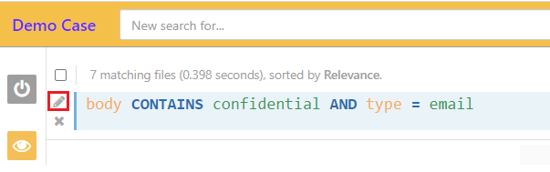 Edit a quick search query