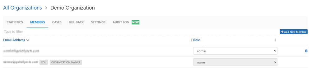 Click on the + Add new member button