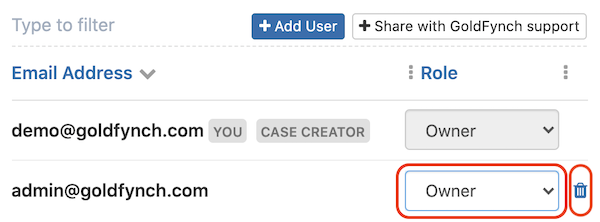 Select an access level