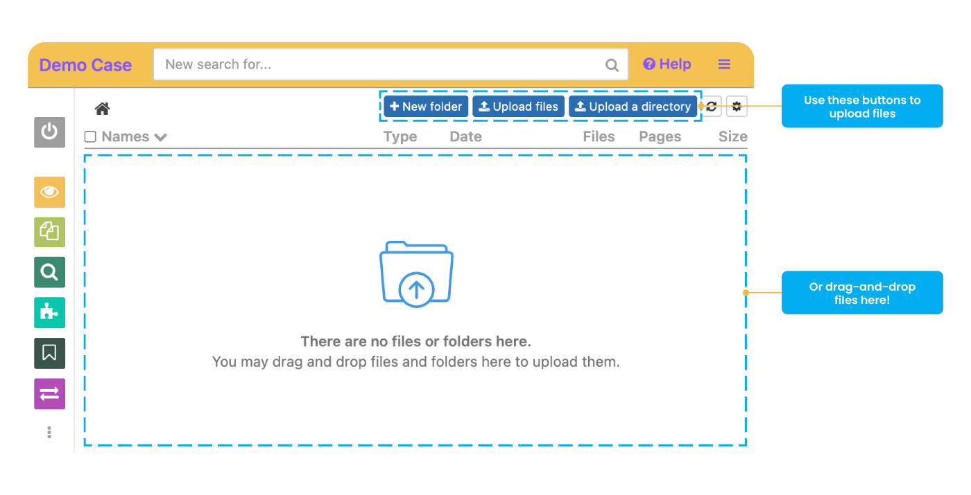 Upload your files, you can also drag and drop your files